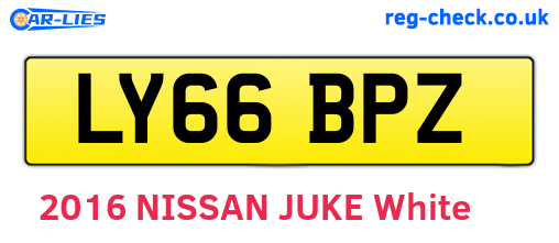 LY66BPZ are the vehicle registration plates.