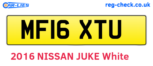 MF16XTU are the vehicle registration plates.