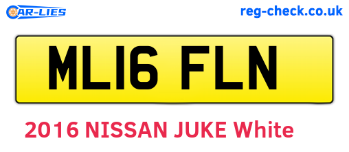 ML16FLN are the vehicle registration plates.