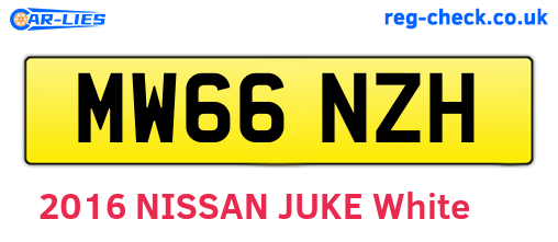 MW66NZH are the vehicle registration plates.