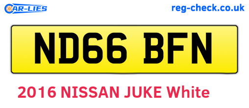 ND66BFN are the vehicle registration plates.