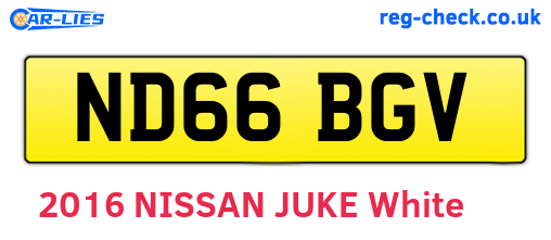 ND66BGV are the vehicle registration plates.