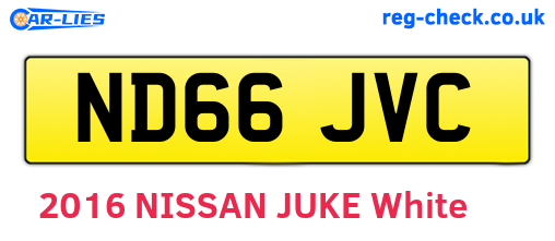 ND66JVC are the vehicle registration plates.