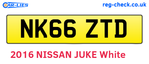 NK66ZTD are the vehicle registration plates.