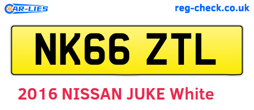 NK66ZTL are the vehicle registration plates.