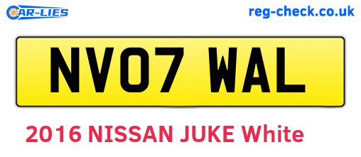 NV07WAL are the vehicle registration plates.