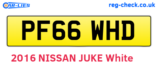 PF66WHD are the vehicle registration plates.