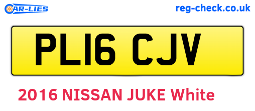 PL16CJV are the vehicle registration plates.