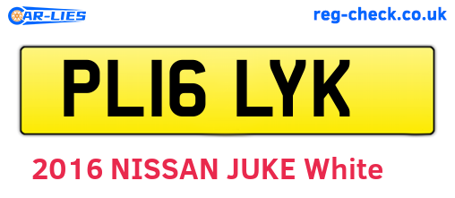 PL16LYK are the vehicle registration plates.