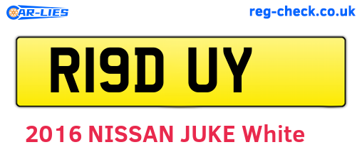 R19DUY are the vehicle registration plates.