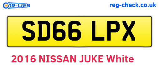 SD66LPX are the vehicle registration plates.