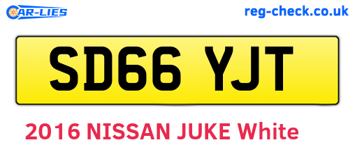 SD66YJT are the vehicle registration plates.