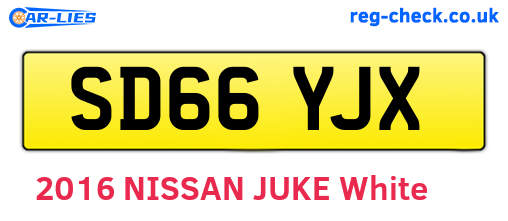SD66YJX are the vehicle registration plates.