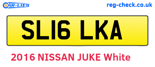 SL16LKA are the vehicle registration plates.