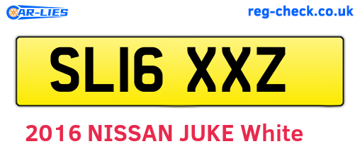 SL16XXZ are the vehicle registration plates.