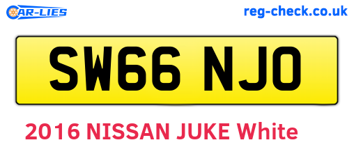SW66NJO are the vehicle registration plates.
