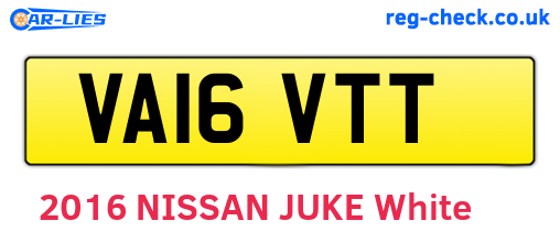 VA16VTT are the vehicle registration plates.