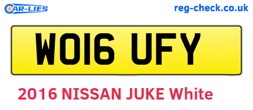 WO16UFY are the vehicle registration plates.