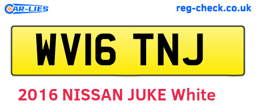 WV16TNJ are the vehicle registration plates.