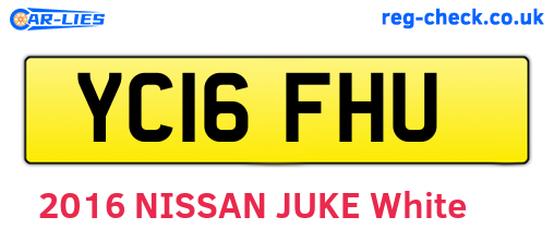 YC16FHU are the vehicle registration plates.