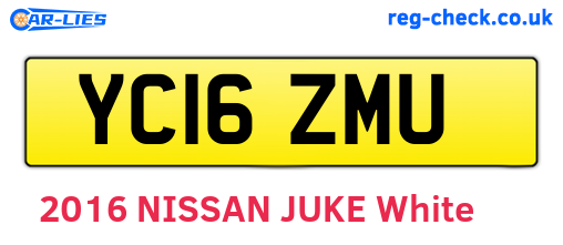 YC16ZMU are the vehicle registration plates.