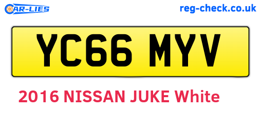 YC66MYV are the vehicle registration plates.