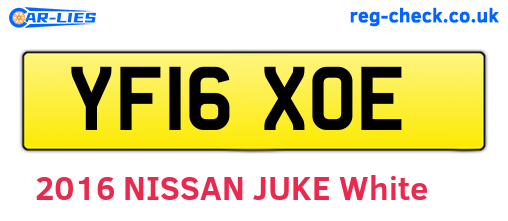 YF16XOE are the vehicle registration plates.