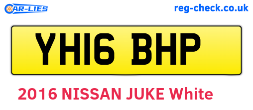 YH16BHP are the vehicle registration plates.