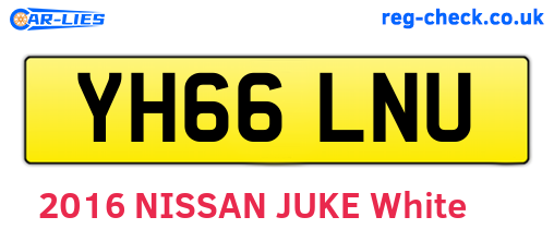 YH66LNU are the vehicle registration plates.
