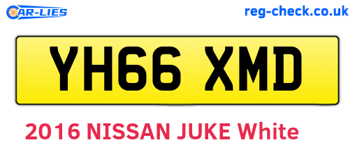 YH66XMD are the vehicle registration plates.