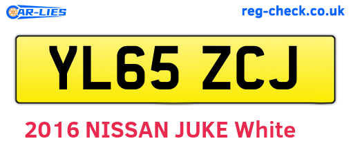 YL65ZCJ are the vehicle registration plates.