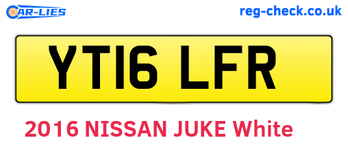 YT16LFR are the vehicle registration plates.