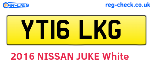YT16LKG are the vehicle registration plates.