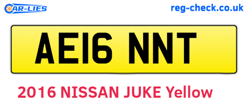 AE16NNT are the vehicle registration plates.