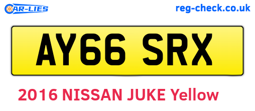 AY66SRX are the vehicle registration plates.