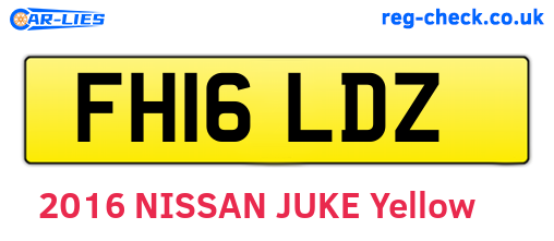 FH16LDZ are the vehicle registration plates.