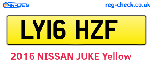 LY16HZF are the vehicle registration plates.