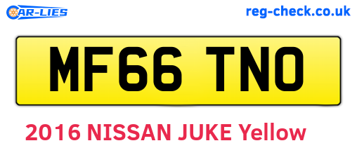MF66TNO are the vehicle registration plates.
