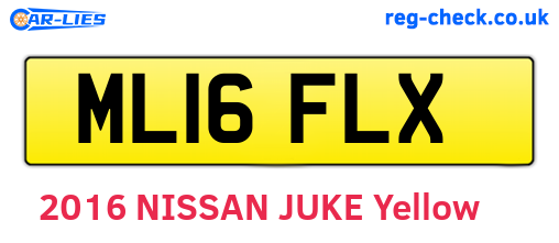 ML16FLX are the vehicle registration plates.