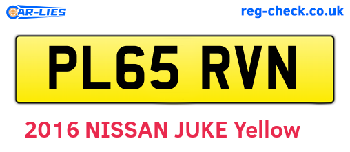PL65RVN are the vehicle registration plates.