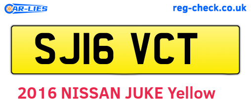 SJ16VCT are the vehicle registration plates.