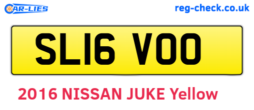 SL16VOO are the vehicle registration plates.