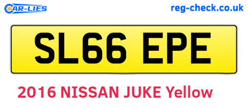 SL66EPE are the vehicle registration plates.
