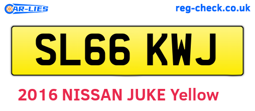 SL66KWJ are the vehicle registration plates.