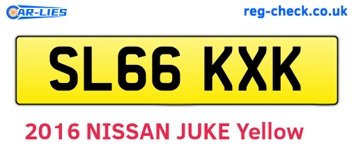 SL66KXK are the vehicle registration plates.