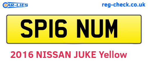SP16NUM are the vehicle registration plates.