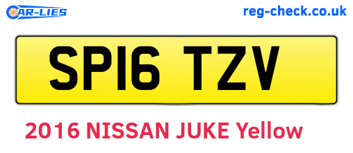 SP16TZV are the vehicle registration plates.