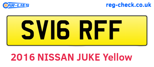SV16RFF are the vehicle registration plates.