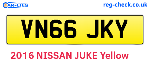 VN66JKY are the vehicle registration plates.