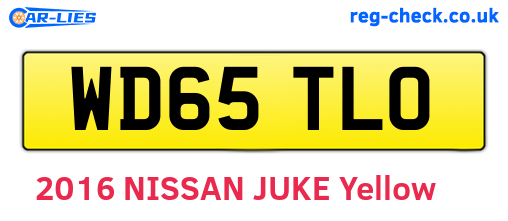 WD65TLO are the vehicle registration plates.